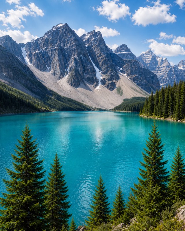 Mountain lake at Banff — sample destination photo in a branded client email